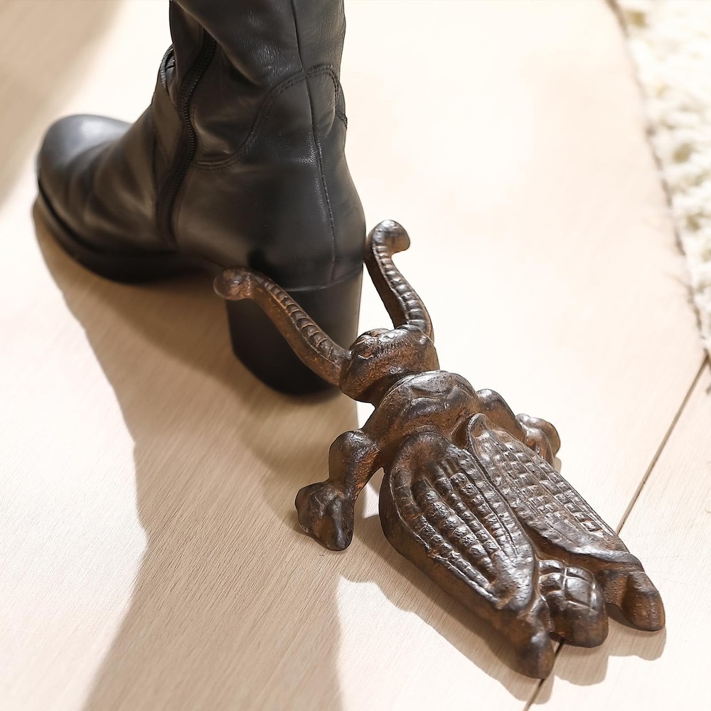 TICKCACY Retro Brown Cowboy Boot Puller, Vintage Cast Iron