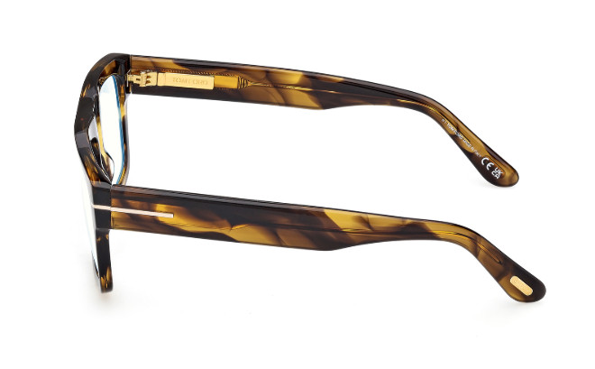 Tom Ford FT6084 B 056 Coloured Havana Rectangular Men's Eyeglasses