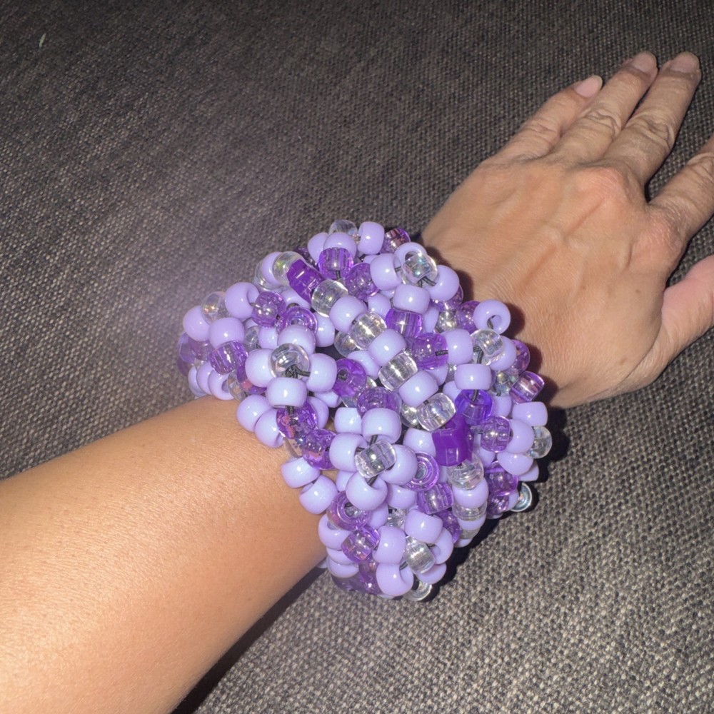 Purple Kandi Rotator Cuff EDC Raves Festivals EDM