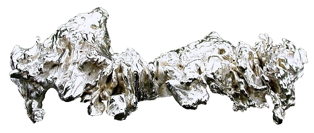 108 Grams 3.81 Ounces 3 1/3 x 1 1/2 Inches Casted Solid Silver Nugget EBS8649