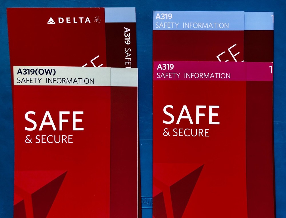 22 DELTA AIRLINES SAFETY CARD SET-- MINT CONDITION!!!