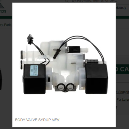 BODY VALVE SYRUP MFV # 620056892S