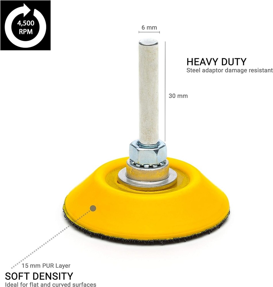 Versatile Hook and Loop Backing Pad - Universal Drill Attachment - 2 inch / 50mm