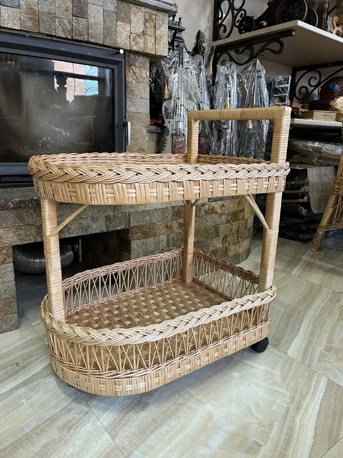 wicker bar table rattan bar cart rattan coffee table rolling storage