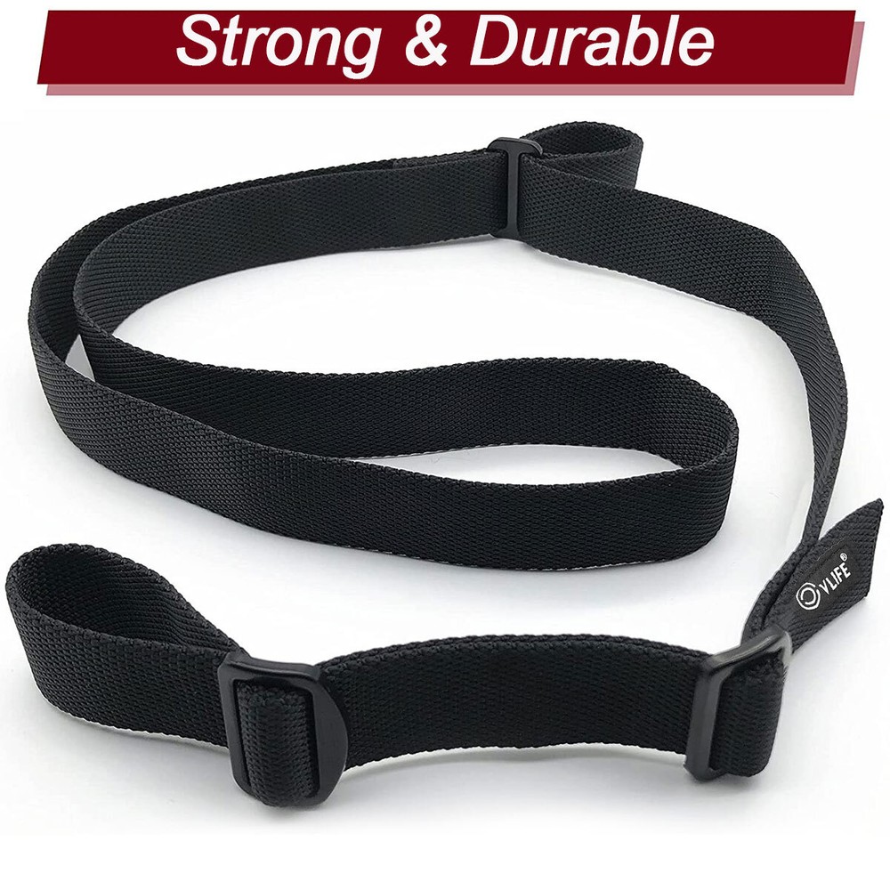 2 Points Rifle Sling - Adjustable Gun Sling With Fast-Loop 1.25" Webbing / Black