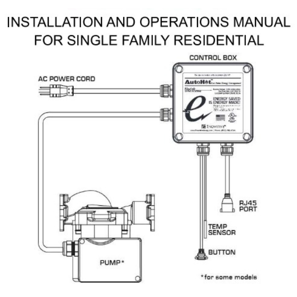 AUTOHOT R150A On-demand Hot Water Recirculating Pump System.