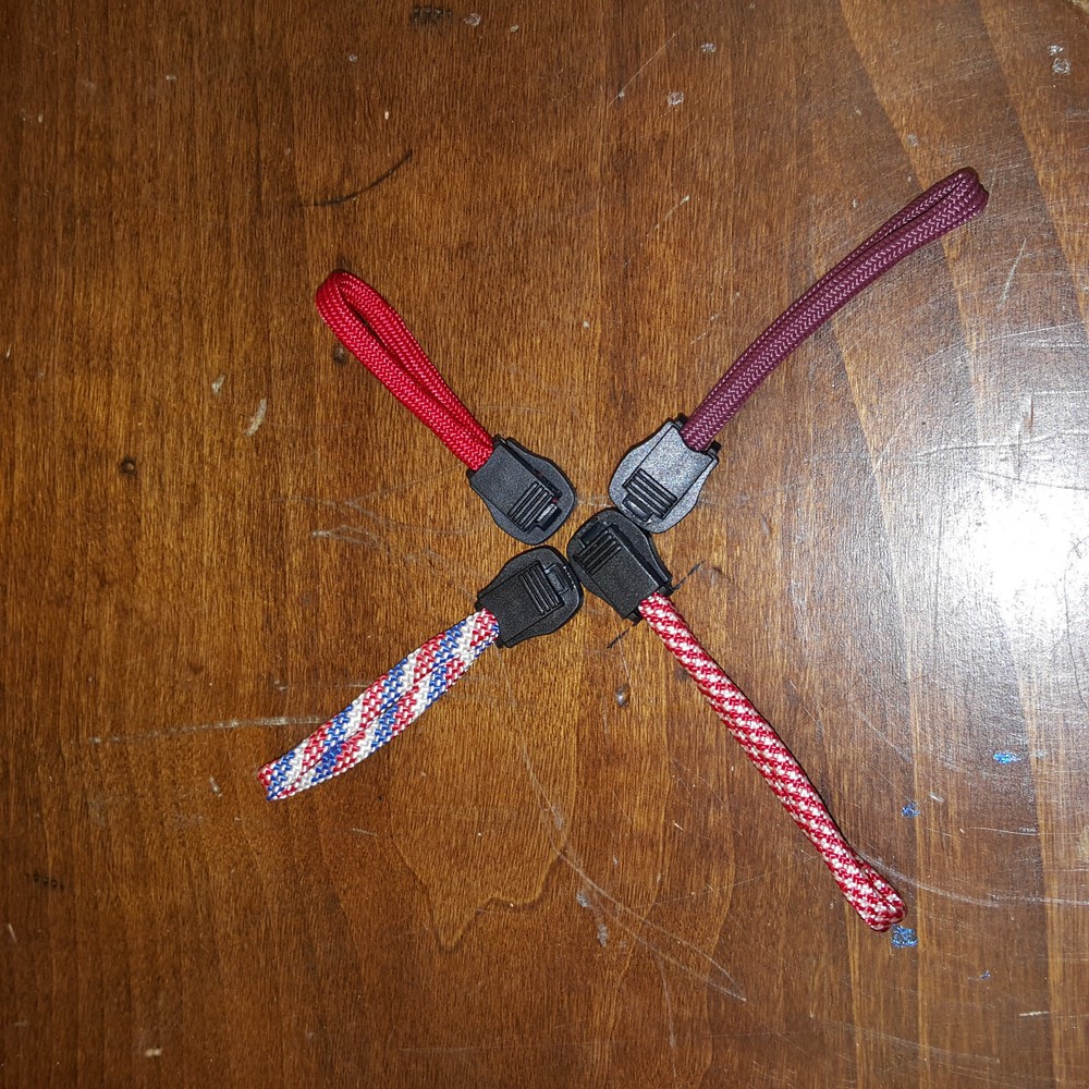 5 Pack Red Paracord Zipper Pulls for Backpacks Jackets Luggage Survival Kits