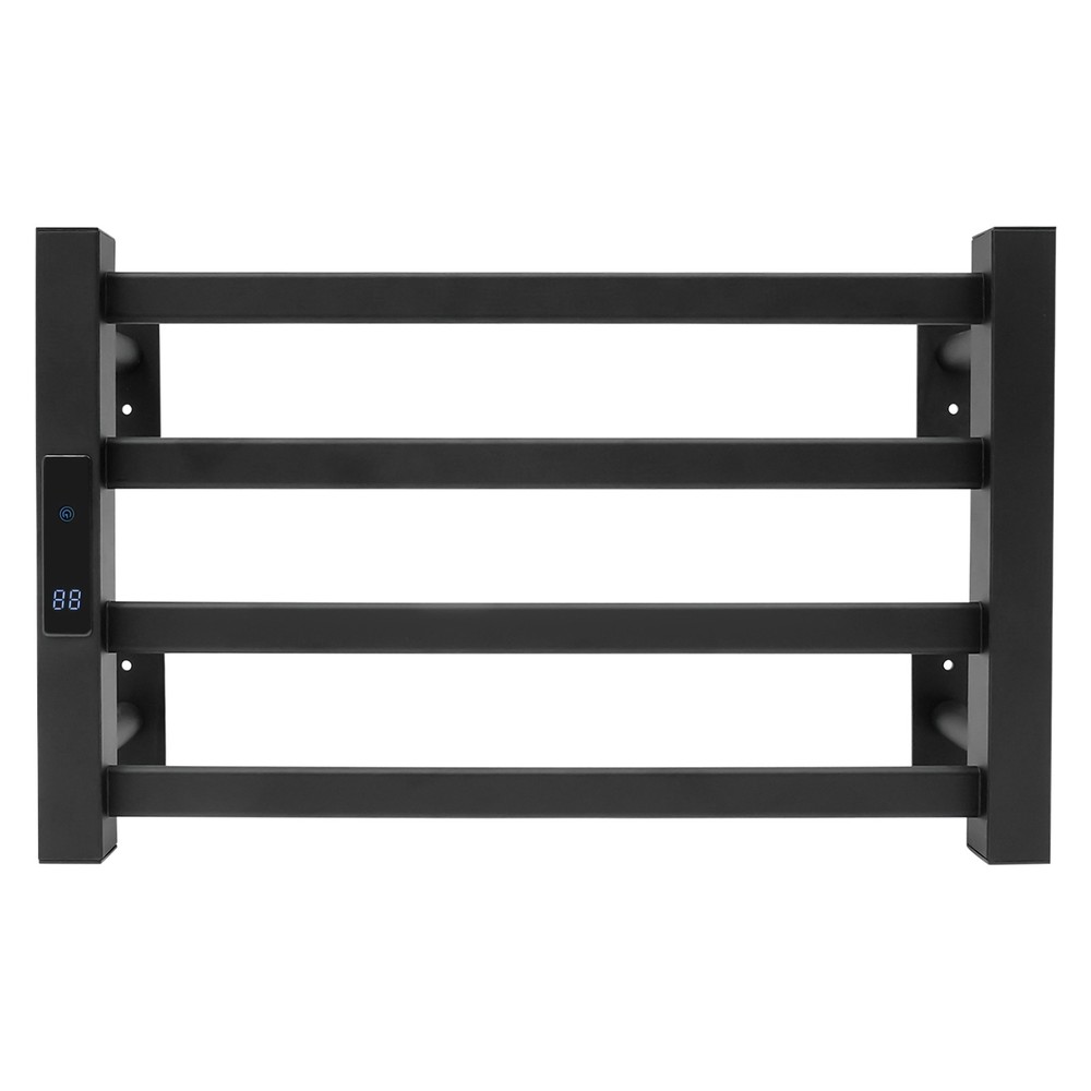 4-Layer Electric Heated Towel Rack with Control Panel, Wall-mounted Towel Rail
