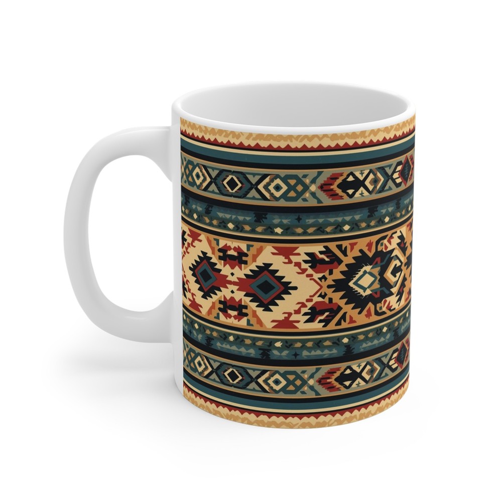 Southwestern Tribal Style Ceramic Mug 11oz
