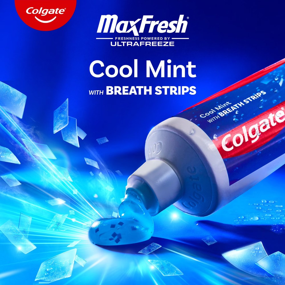 (2 pack) Colgate MaxFresh Cool Mint Toothpaste, 3 Pack, 6.3 oz