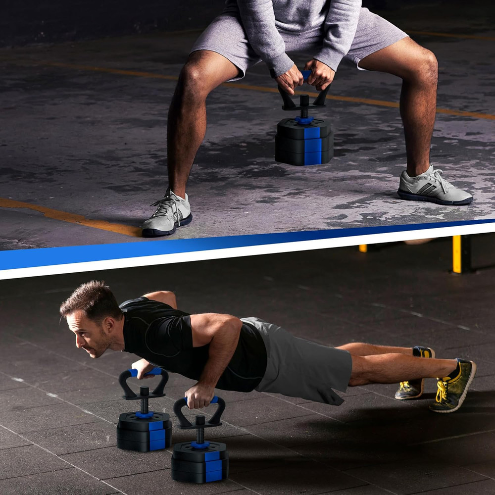 Dumbbell Sets Adjustable Weights, Free Weights with Connector, Non-Rolling Adjus