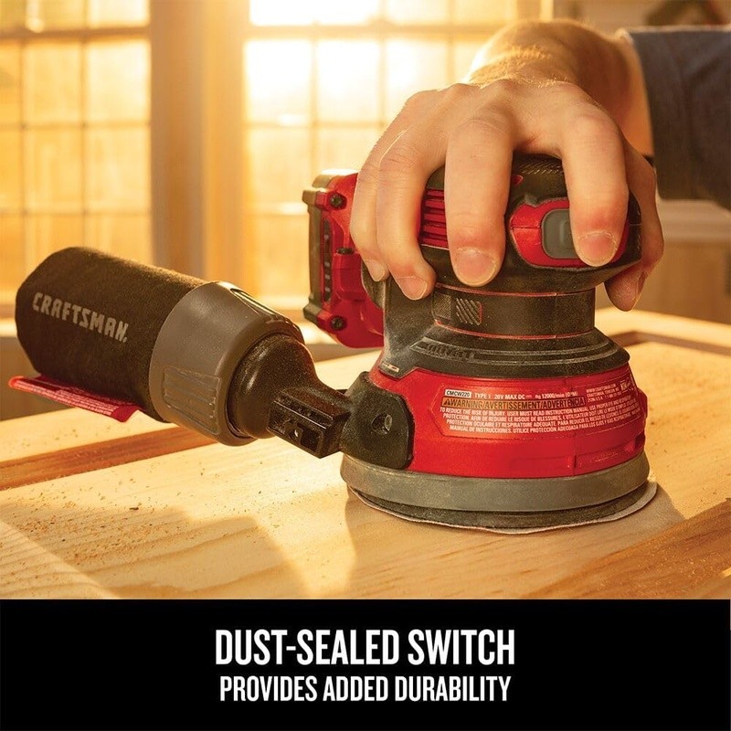 V20 Cordless Random Orbit Sander 12000 OPM Tool Only Dust Collection System New