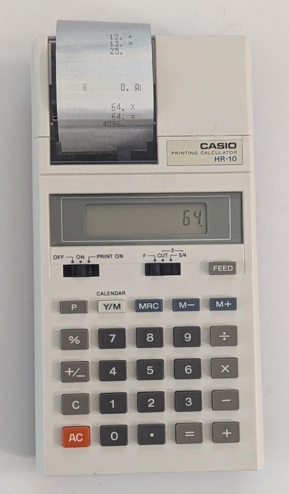 Casio HR-10 Printing Calculator Vintage - TESTED