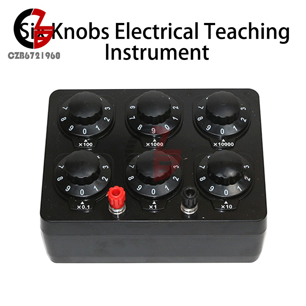 0-99999.9 ohm Simple Resistance Box Six Knobs Electricity Teaching Instruments