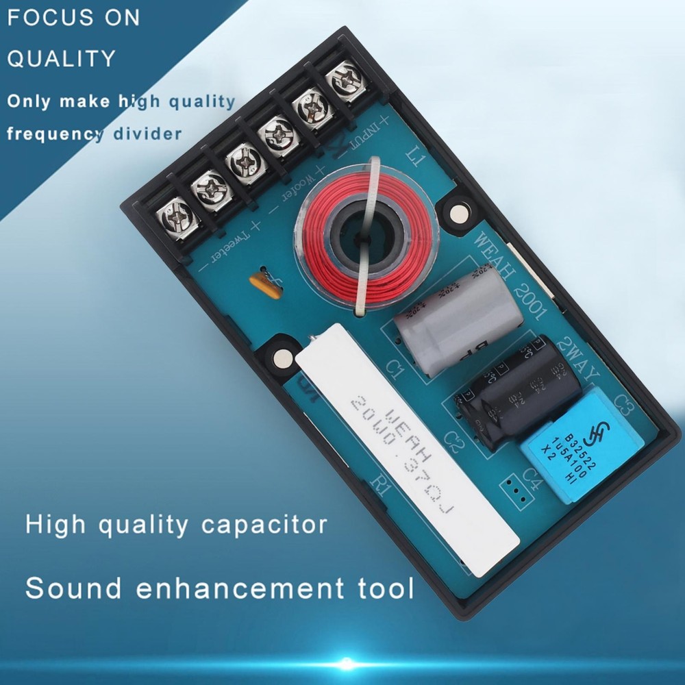 2 PCS Frequency Divider Crossover Filter, 2/4/6Ω for 2 Way Car Audio Speakers
