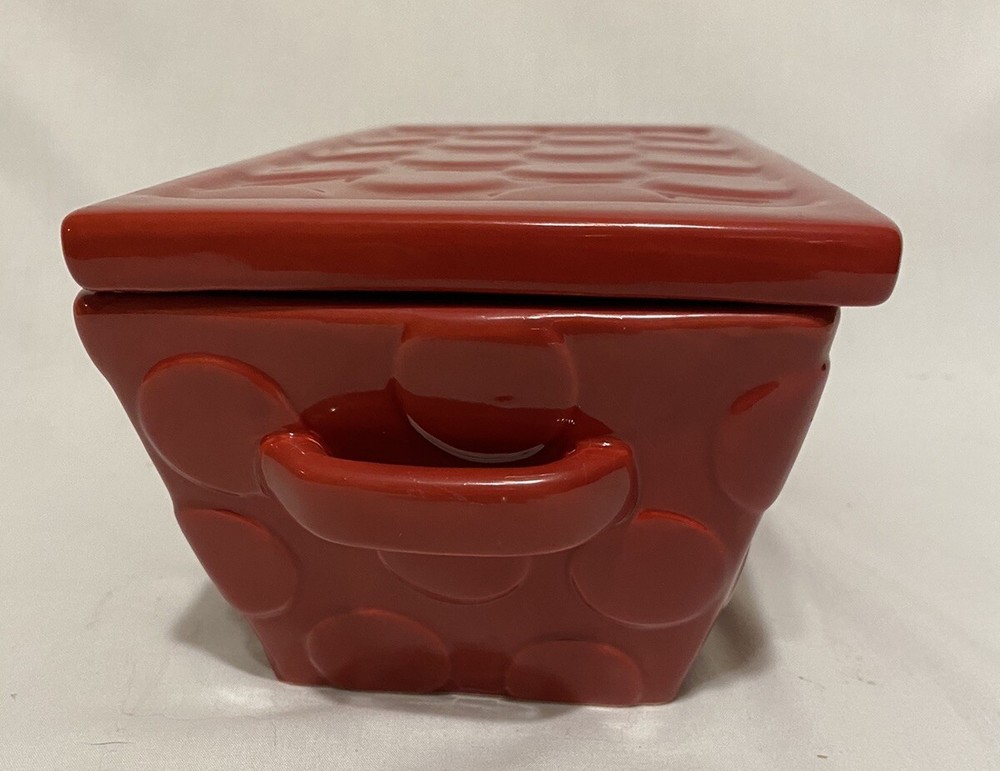 Real Home Red Ceramic High Fire Earthenware w/Lid 10" x 4"