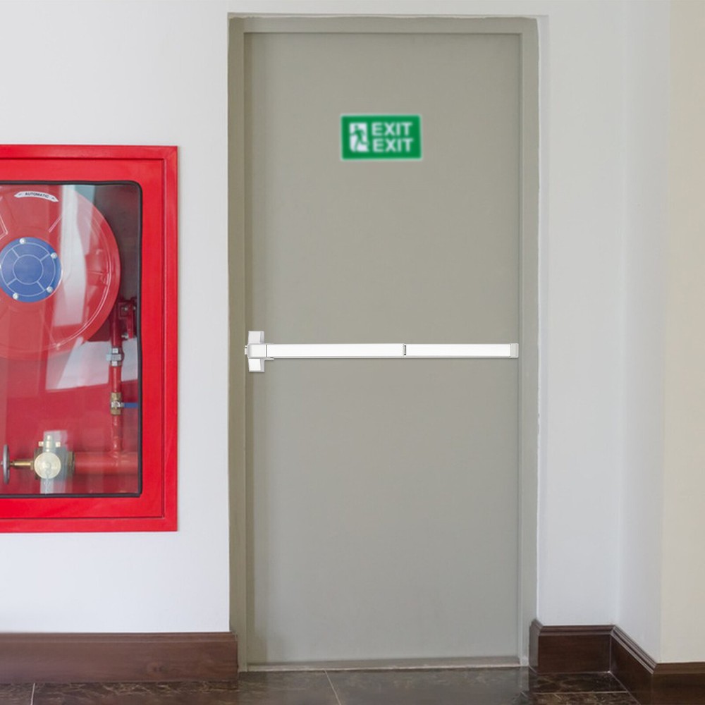 Fire Rated Panic Exit Device Push Bar, 1760℉, Automatic Locking, 3 Keys