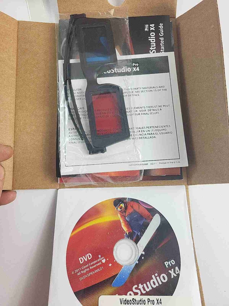 Corel VideoStudio Pro X4 COMPLETE W/ Manuals + Original 3D Glasses