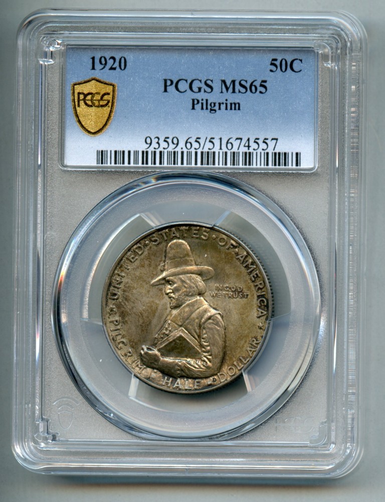 1920 Pilgrim Commemorative Silver Half Dollar PCGS MS 65