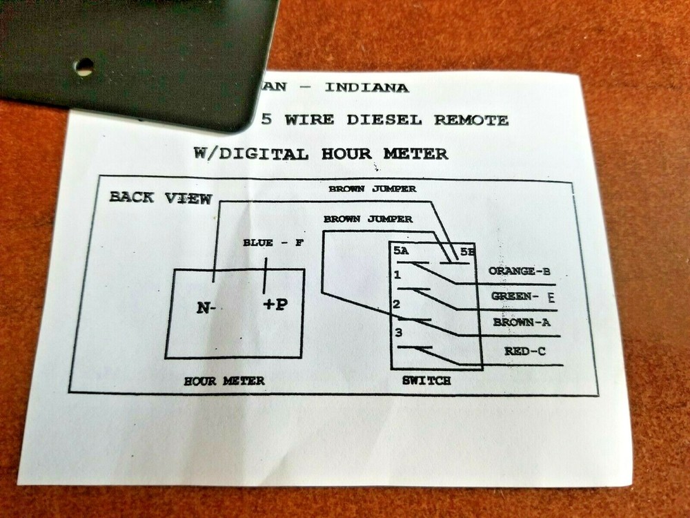 ONAN DIESEL SILENT REMOTE START SWITCH & DIGITAL HOUR METER QUIET 12V PANEL