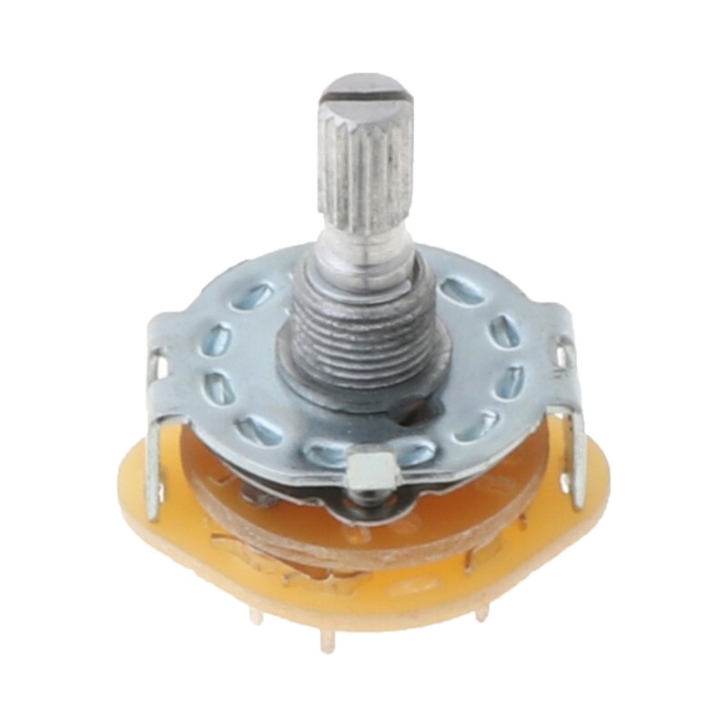 Shaft Panel Mount 2P5T Rotary Switch Selector Band 2 Pole Position 5 RS25