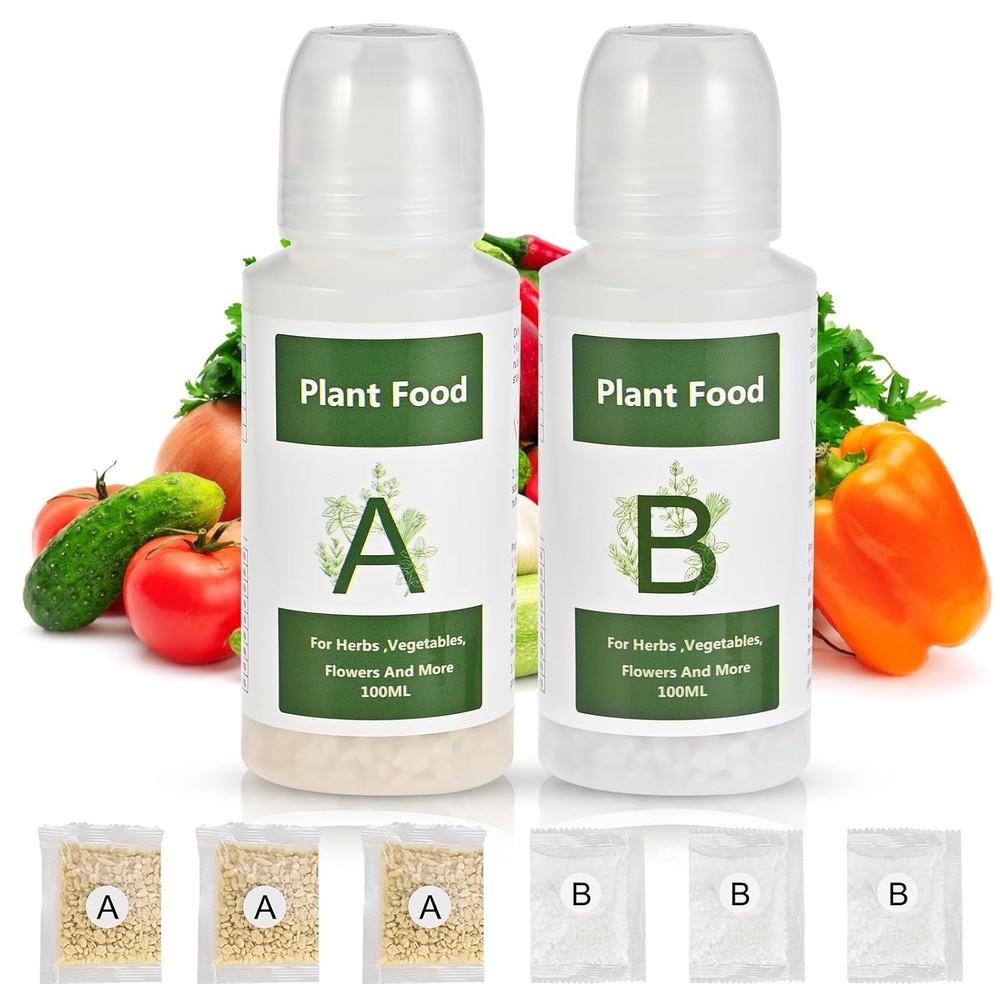 A&B Hydroponic Plant Nutrient Solution 800ml for Indoor Garden Systems