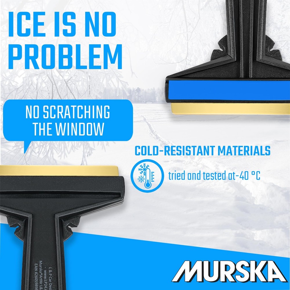 Car Ice Scraper Brass Blade - Fast, Effortless, efficient & Easy Random Color