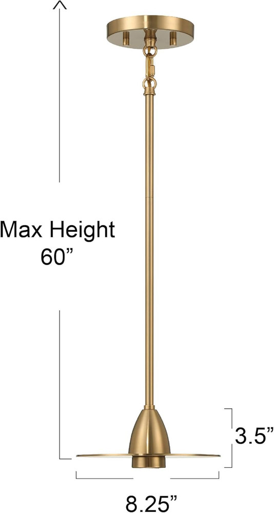 Daisy - Mini Modern Exposed Bulb Metal Ceiling Light, Brushed Gold