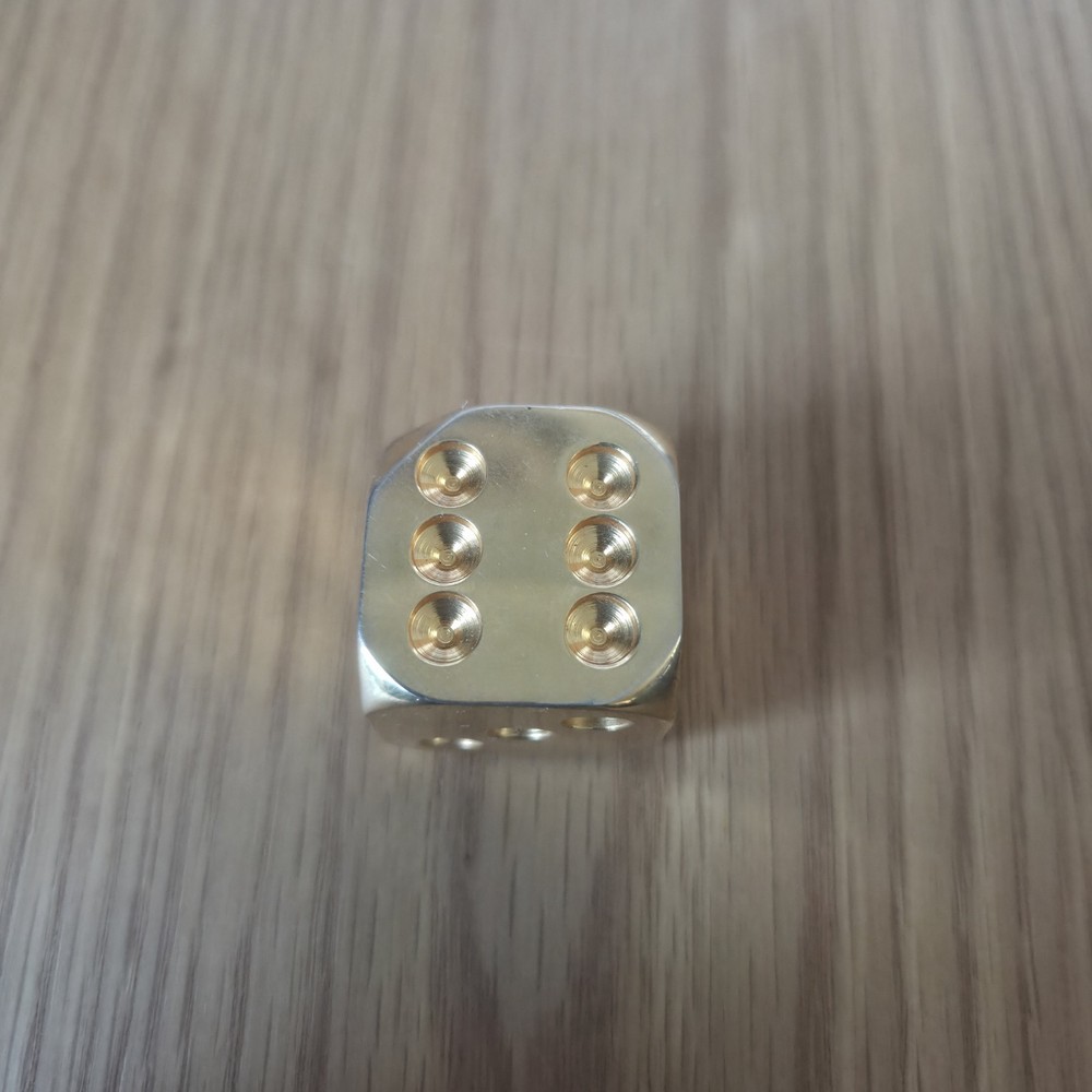 Miniature Park Lane Gold Dice Quartz Clock