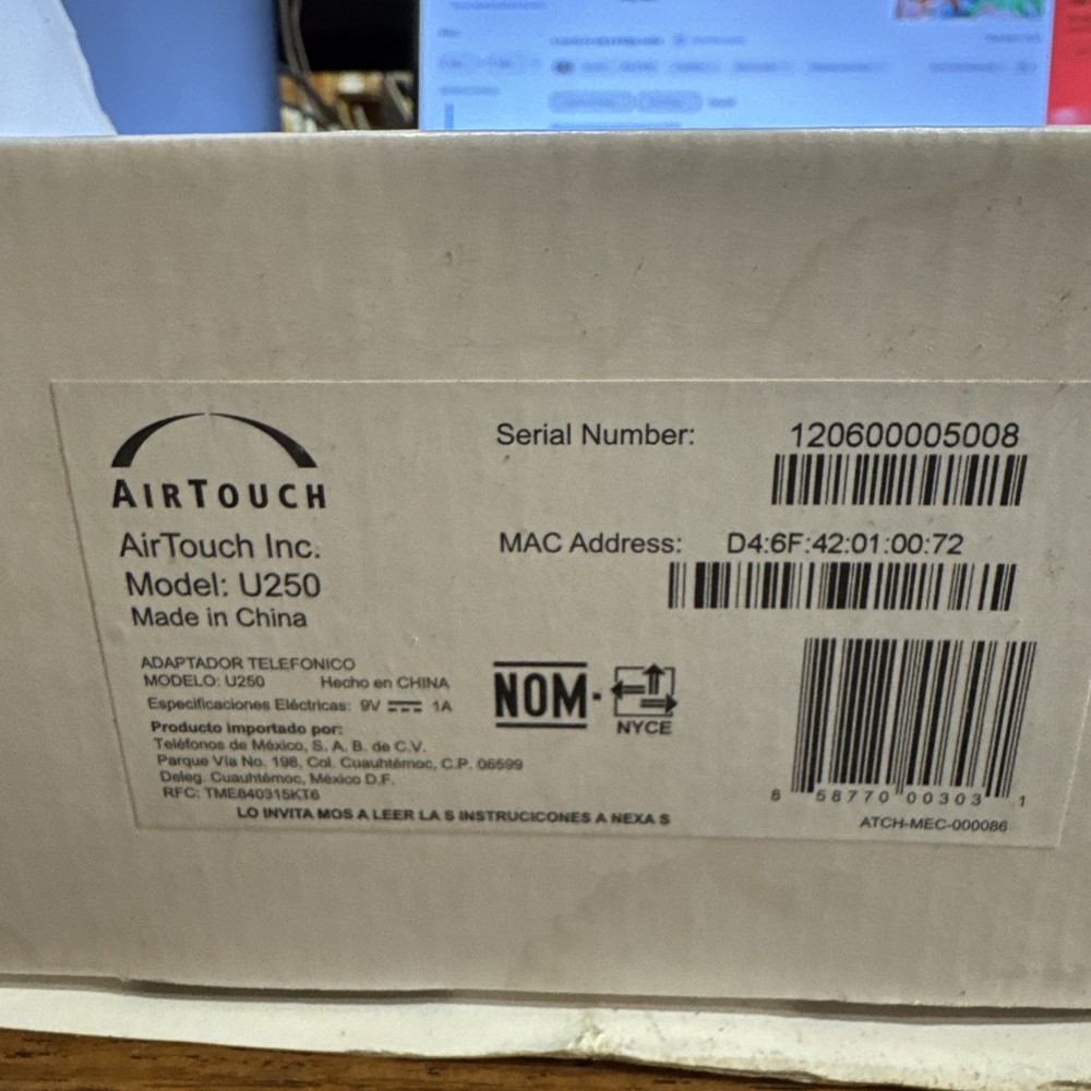 AirTouch Smartinx Voice Bridge Router U250 Bin6