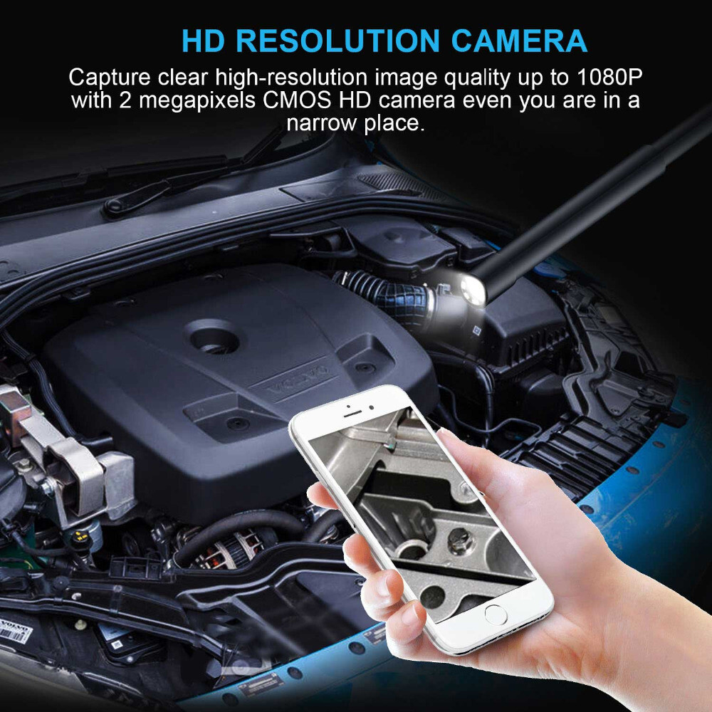 6LED USB Snake Endoscope Borescope HD Inspection Camera Scope for Android IOS