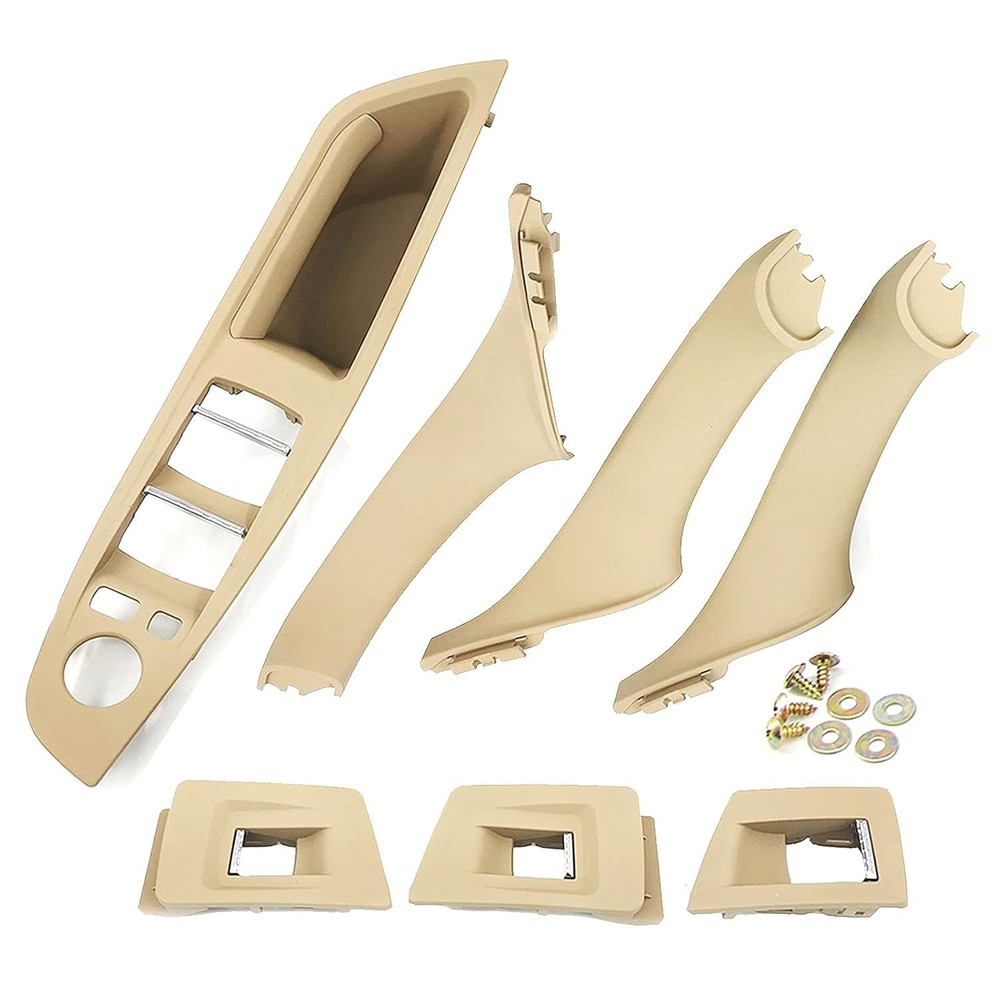 Window Switch Panel Door Handle Compatible with BMW 5 Series 2010-2016 Beige