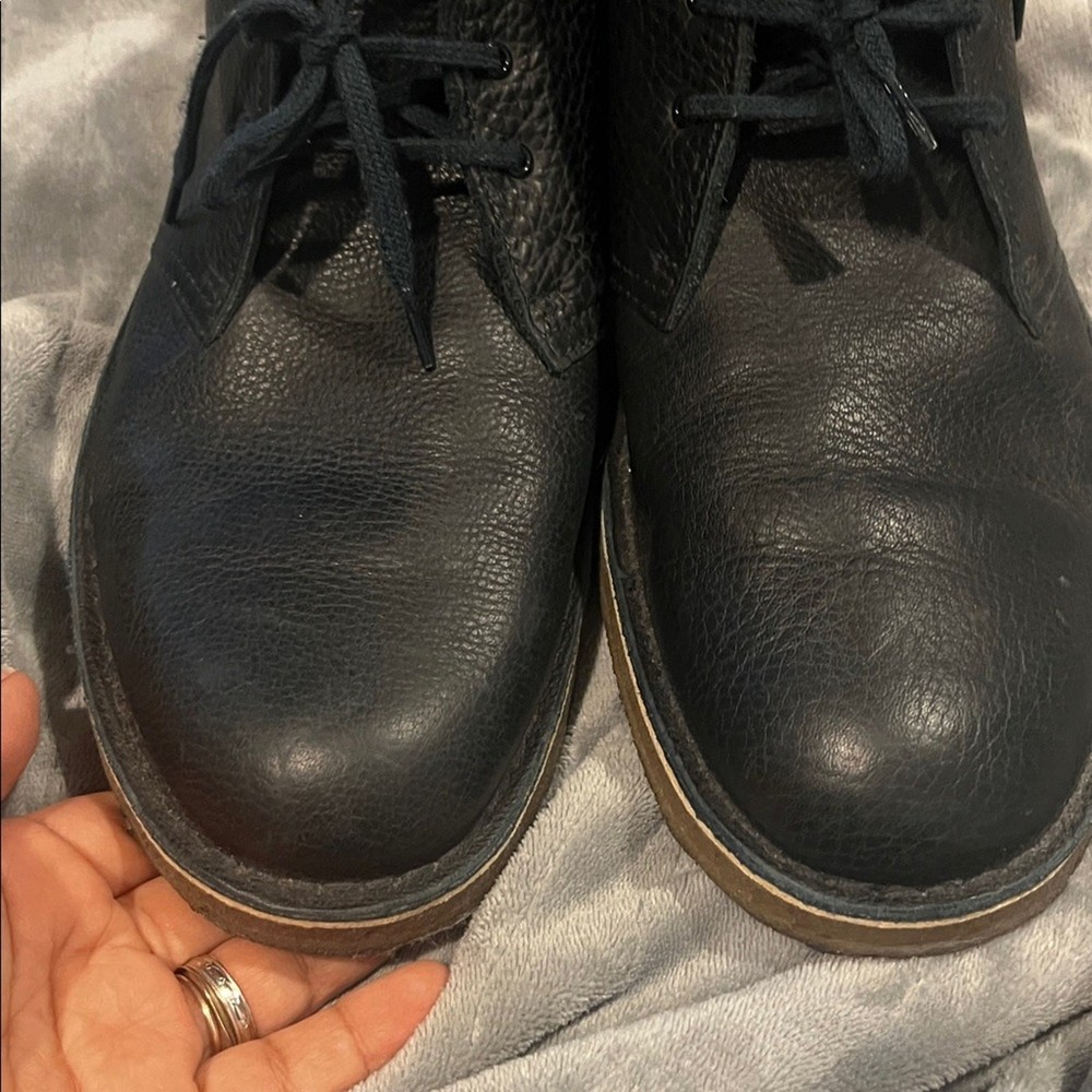 CLARKS DESERT BOOT - NAVY LEATHER 11.5