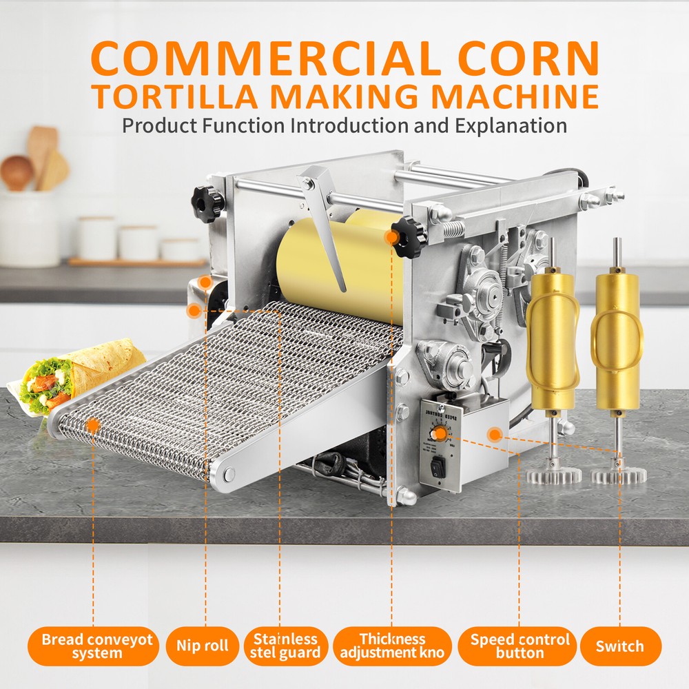 Automatic Chapatti Machine Commercial Corn Tortilla Making Machine Tacos Maker