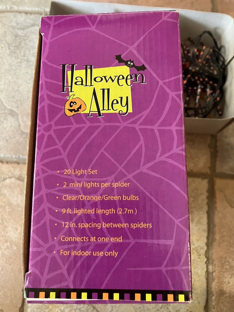 Halloween Alley 2006 String 10 Spider Lights 9’