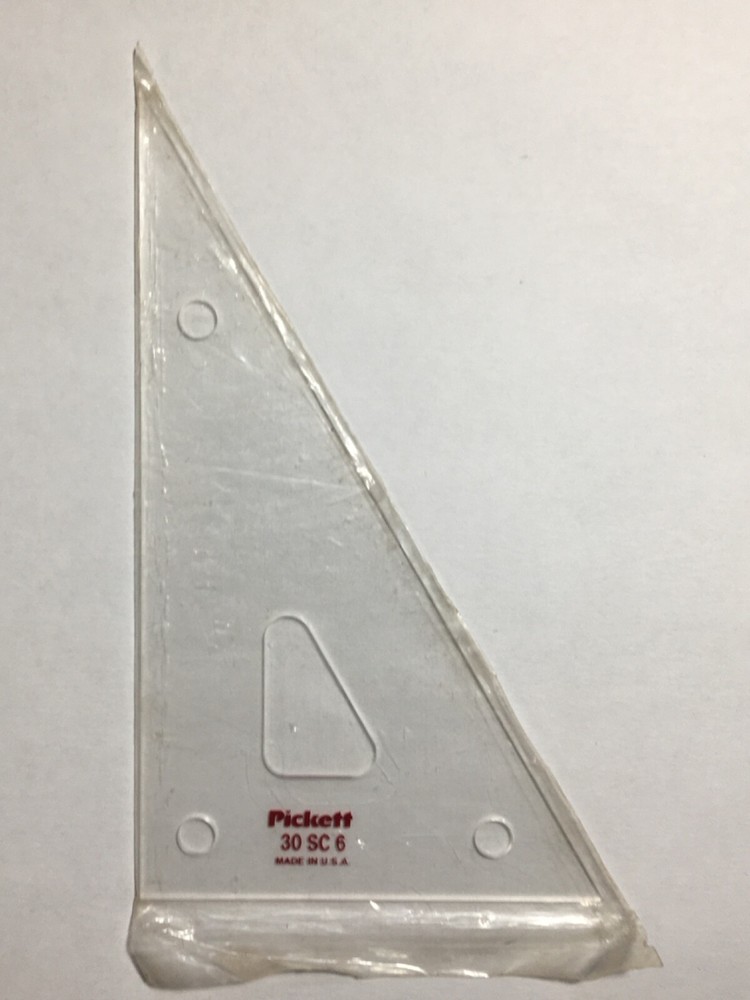 NEW & Sealed Pickett 30 SC 6 30/60/90 Drafting 6" Triangle