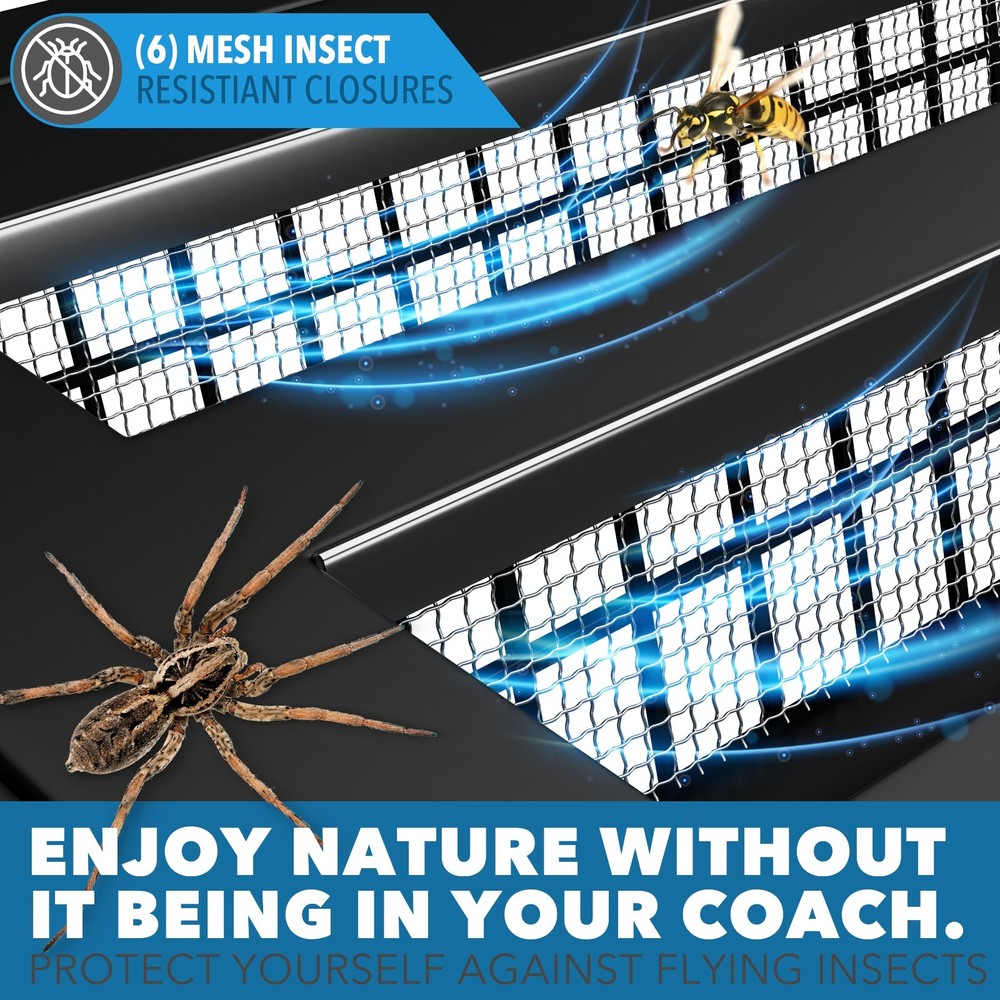 20" Compatible with Dometic Refrigerator Side Wall Vent 3109492.003 (Black)