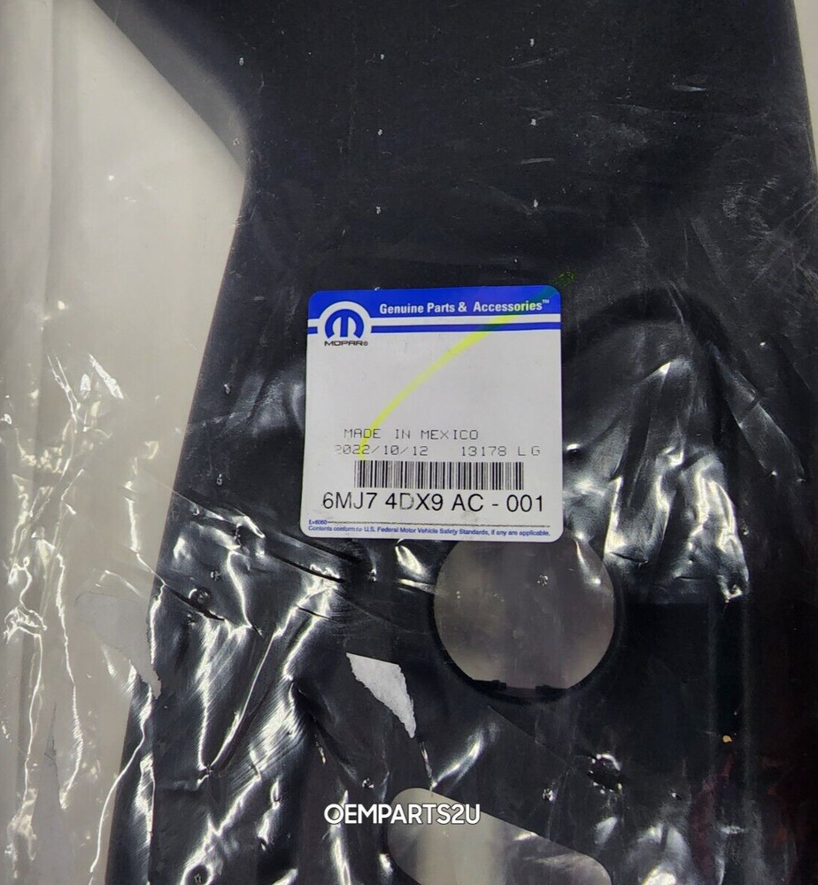 New 2017-2025 Jeep Compass Black DRIVER Side Outer Seat Trim Panel, OEM Mopar