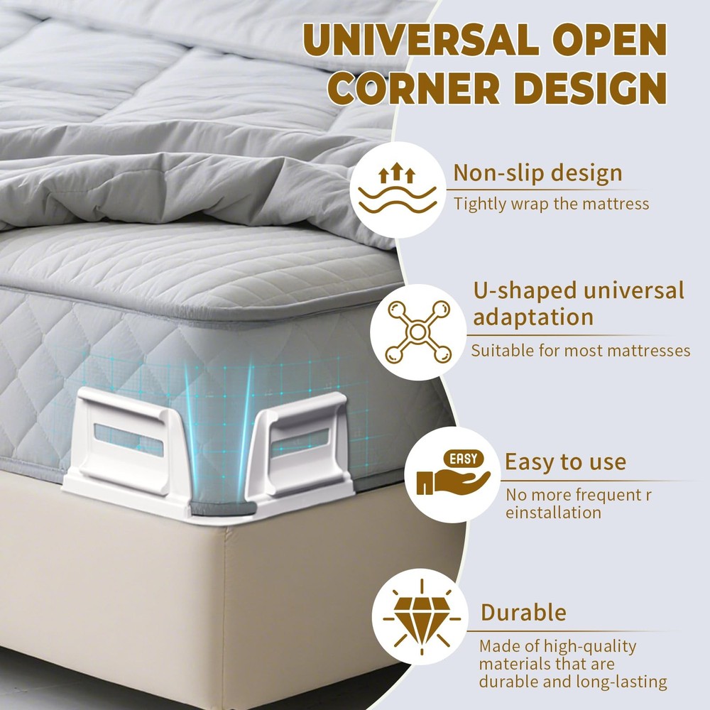 Holders, Bed Holders for Corners, Fitted Holder Keep Sheets Firm & Tight, 4Pc...