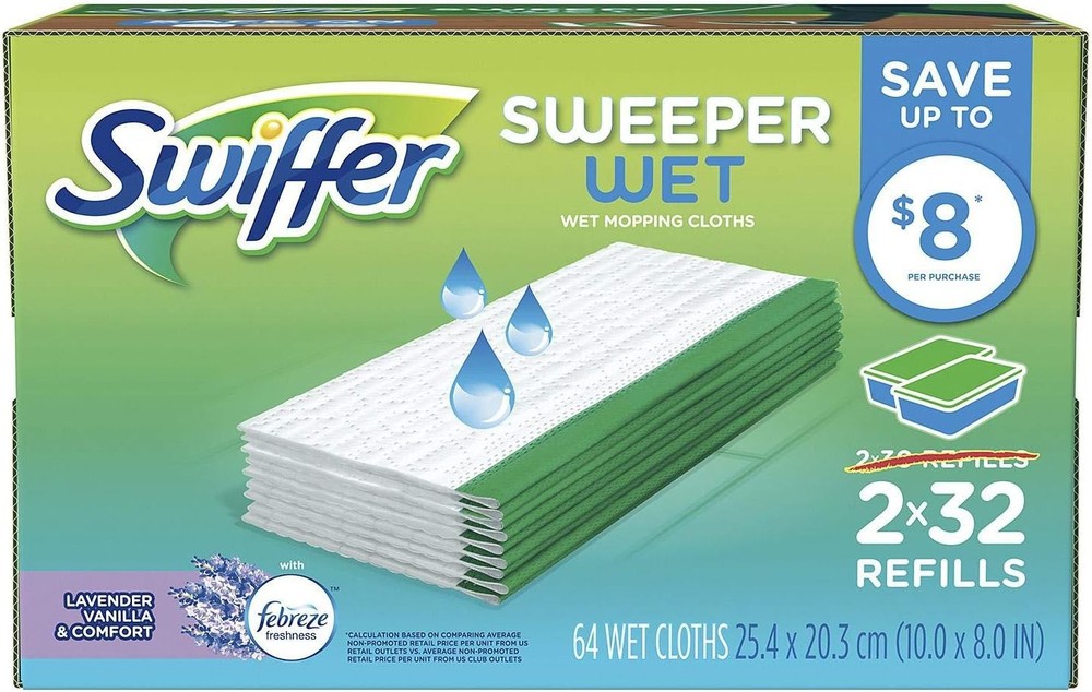 Sweeper Wet Cloth Refill, White