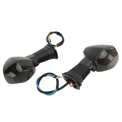 2Pcs Motorcycle Turn Signal Light Direct Fit Front Position Replacement Black