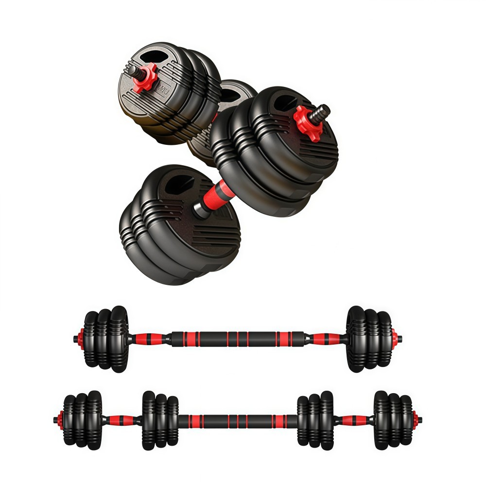 66 LBS Adjustable Dumbbell Set, Free Weights Dumbbells Set for Workout, Black