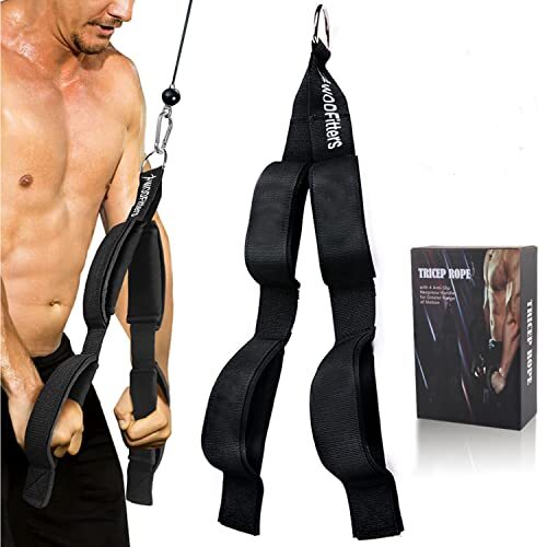 Tricep Pull Down Rope Exercise Machine Attachments Cable Anti Slip Pulldown Rope