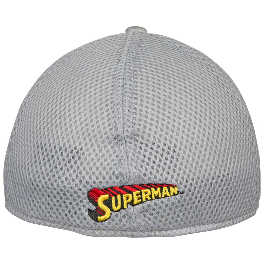 Superman Symbol Grey Shadow Tech New Era 39Thirty Fitted Hat Grey