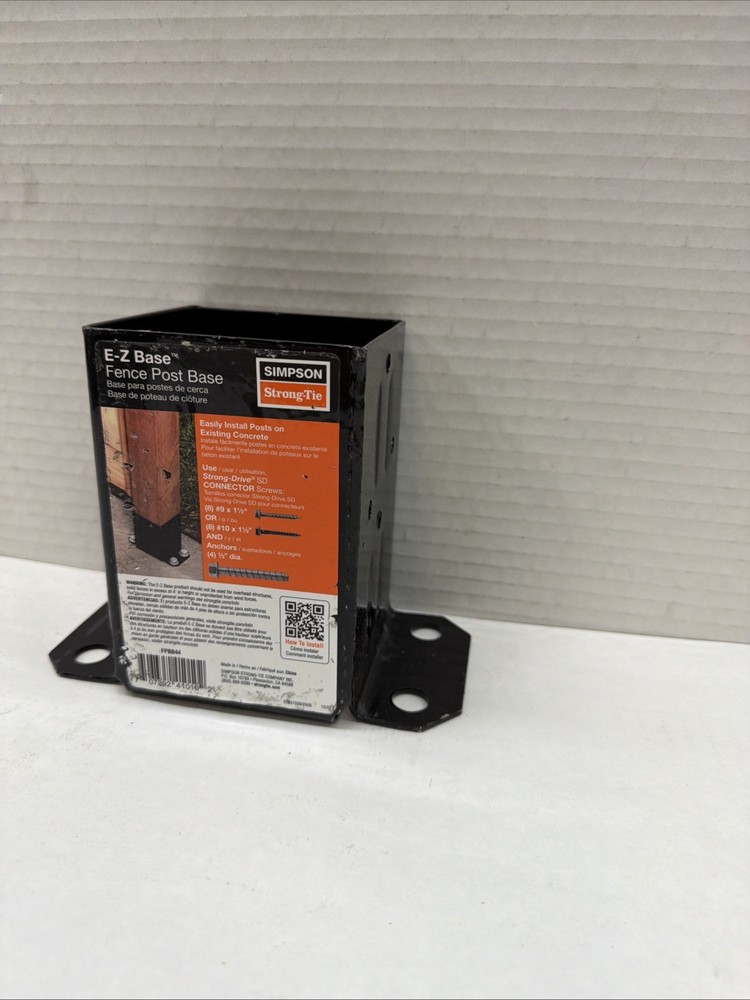 Simpson Strong-Tie FPBB44 E-Z Base Black Powder-Coat Post 4 x 4"