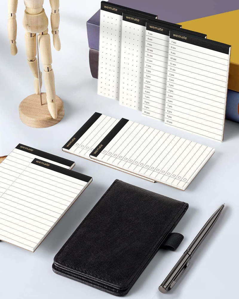 10 Pieces Notepad Holder Set Pocket Notebook - Included Mini Pocket Notepad Hold