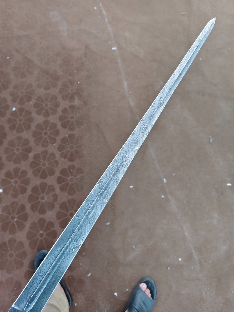 Damascus Blank Blade German Style Custom Handmade Sword Blank Blade 36''