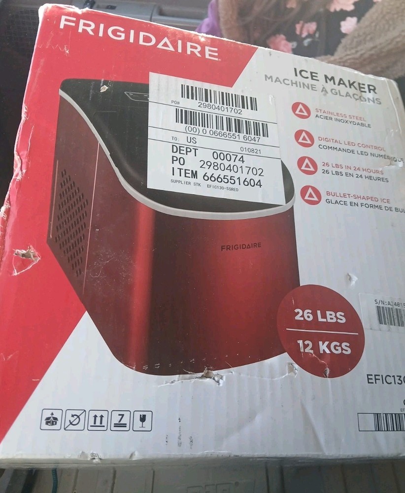 Frigidaire Ice Maker 26lbs Efic130-ssred
