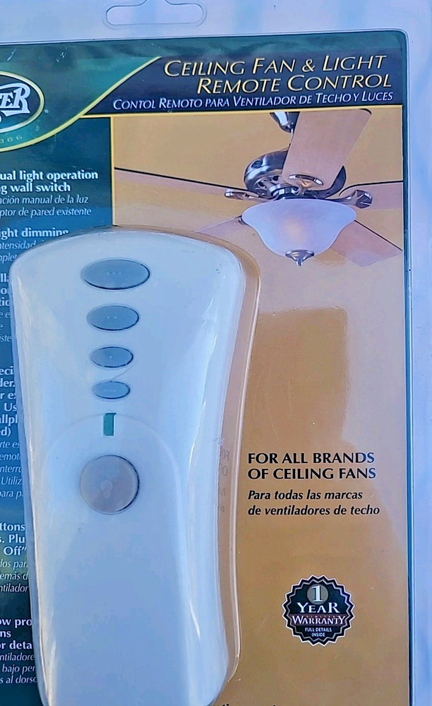 Hunter 27185 Ceiling Fan & Light Remote Control - White