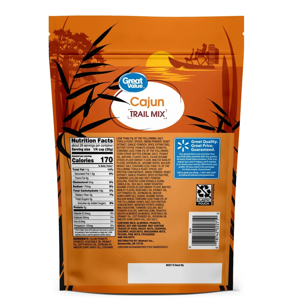 Great Value Cajun Trail Mix, 27 oz